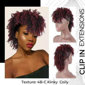 Afro kinky curly faux mohawk weave clip in - Clip In