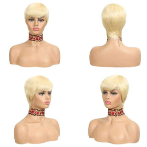 Blonde yaki straight tapered pixie wig for black women - United States / #613