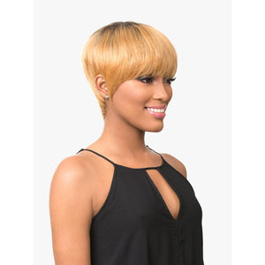 Empire wig celebrity series - robyn dark rooted blonde pixie - Dark Natural Black Rooted Copper Blonde