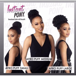 Sensationnel instant pony - afro puff large - United States / Natural Black - Hair Accessories